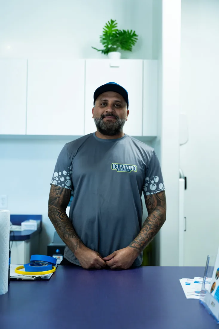 cleaning service employee